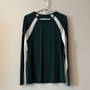 ASICS Women's Green and White Long Sleeve Jersey